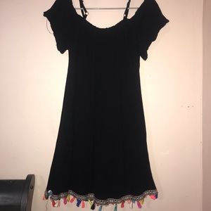 Black off the shoulder dress